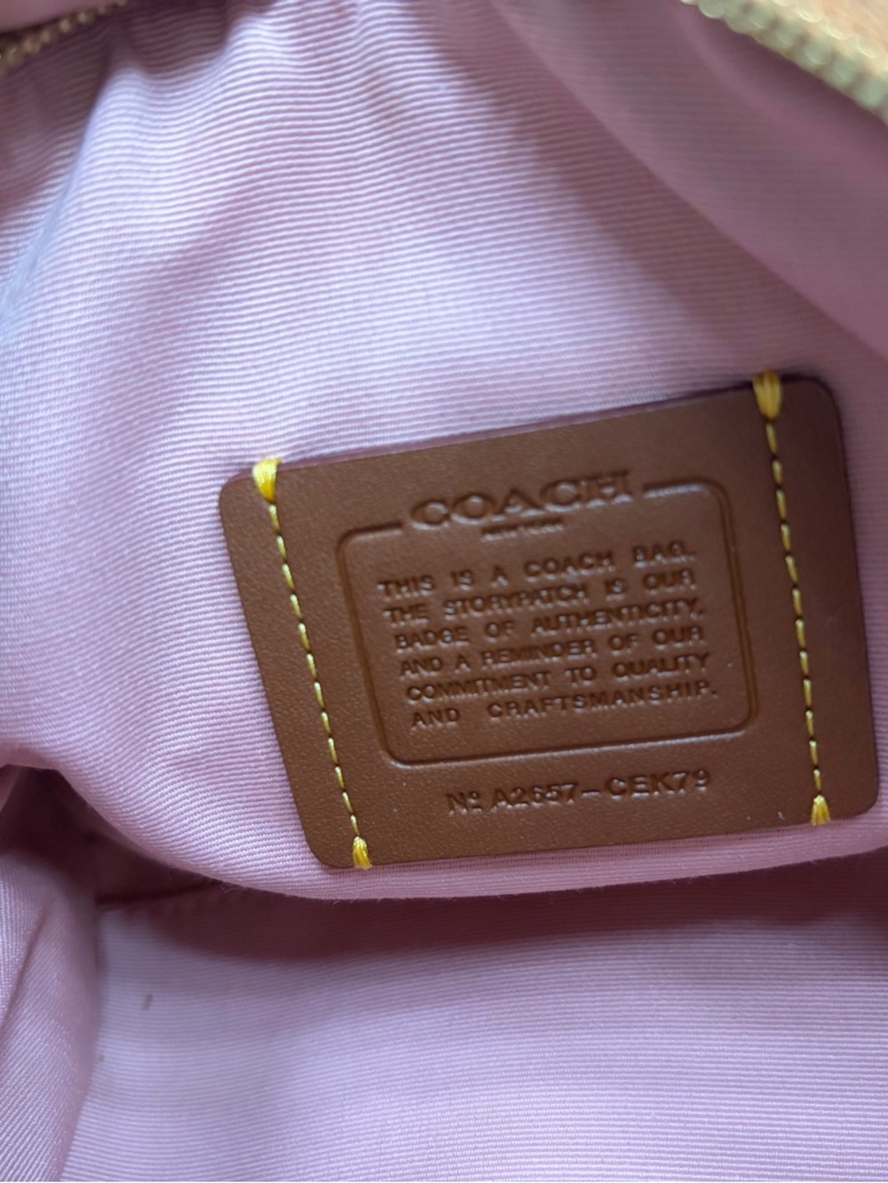 Coach Powder Pink Mini Rowan - Picture 13 of 13